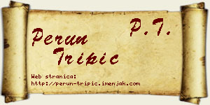 Perun Tripić vizit kartica